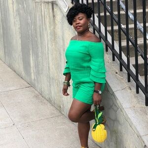 Off-The shoulder Shorts Romper